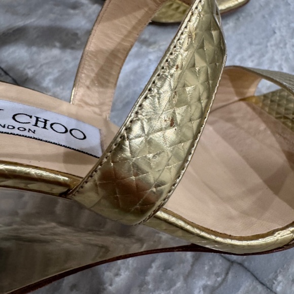 Jimmy Choo gold wedge - Picture 5 of 7